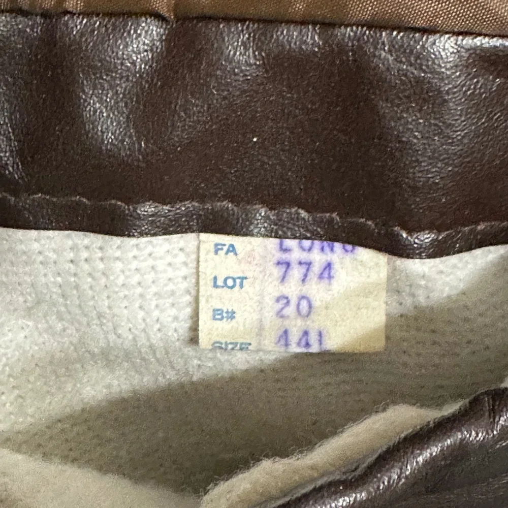 VTG Cooper Brown Leather Car Coat Jacket Made in USA Zip Out Faux Fur Liner 44 L - Picture 5 of 11